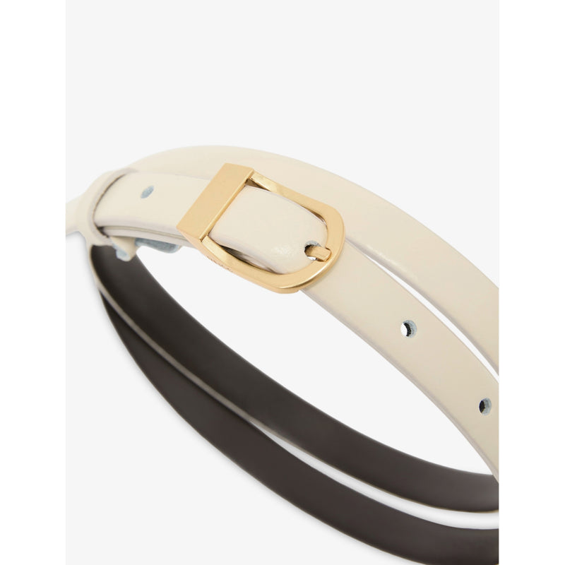 Reiss Mila Mini leather belt with gold-tone buckle (British brand)