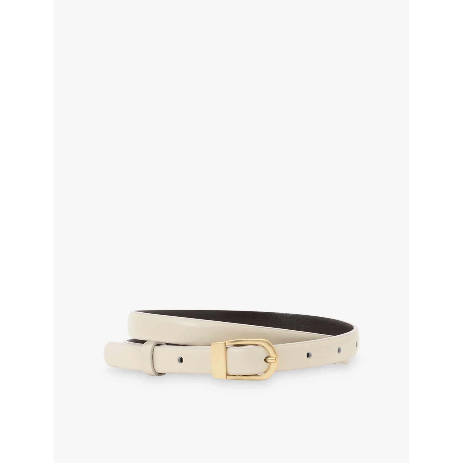 Mila Mini Leather Belt - BLACK - XS