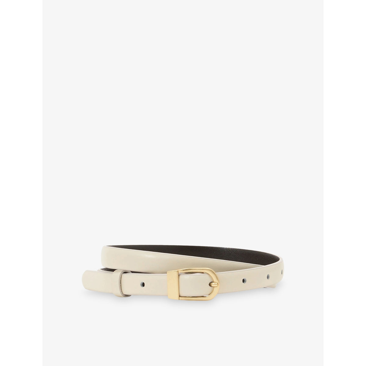 Mila Mini Leather Belt - BLACK - XS