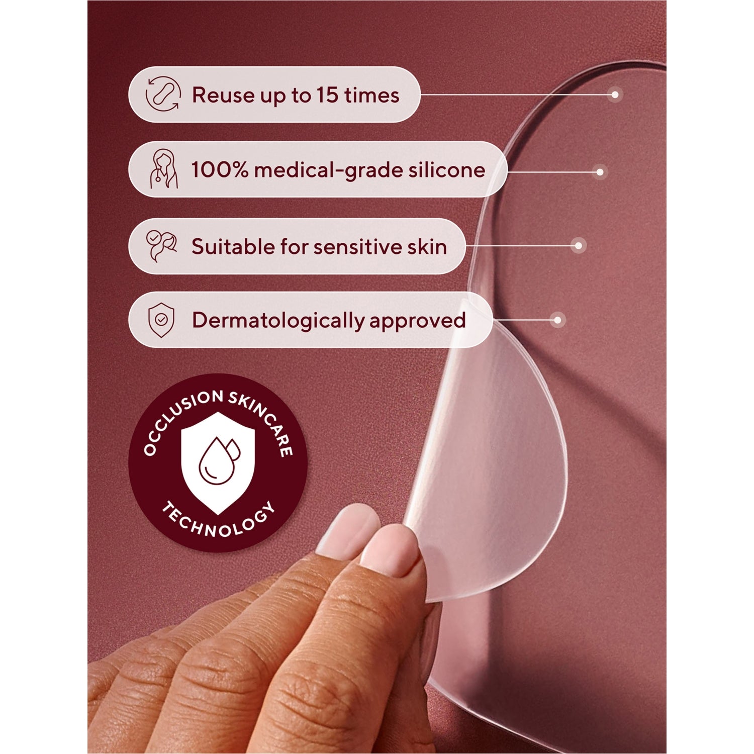 NAYDAYA neck wrinkle shield silicone patch - British product