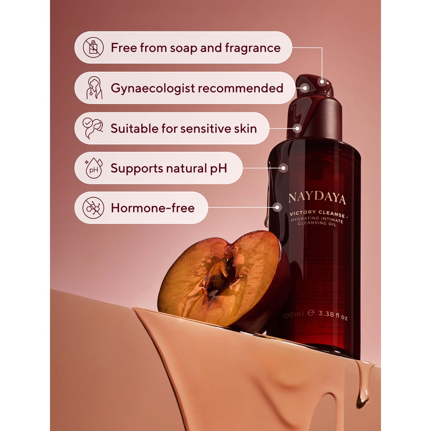 NAYDAYA Victory Cleanse intimate cleansing oil 100ml, imported from the UK