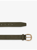 Reiss suede belt with curved buckle (British brand)
