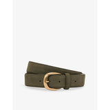 Pierce Curved-Buckle Suede Belt - 28