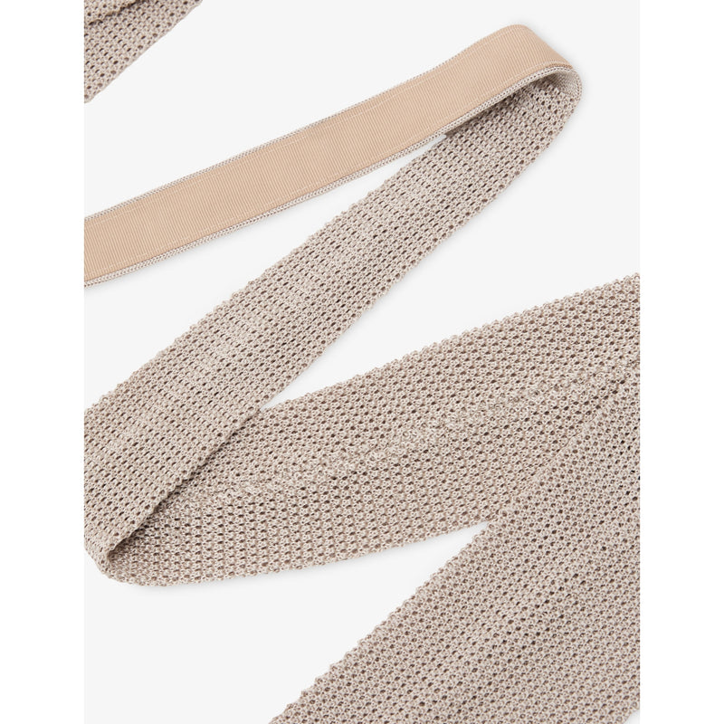 Reiss Punto knitted silk tie, UK version