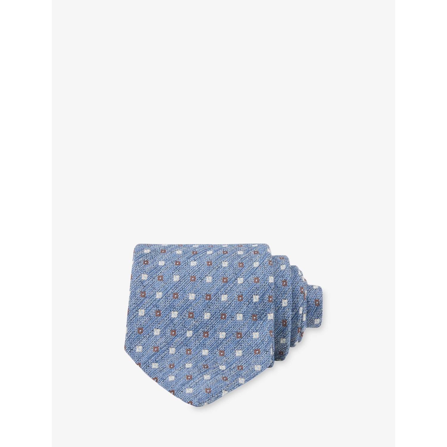Reiss Salvatore Micro-Square Linen, Silk And Blend Tie