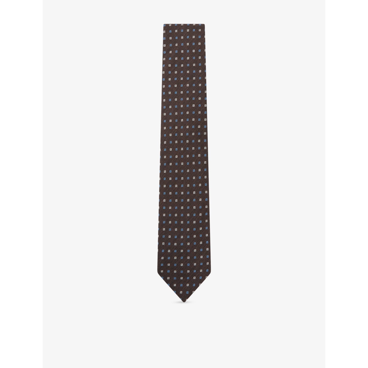 Reiss micro-square pattern linen silk blend tie (British brand)
