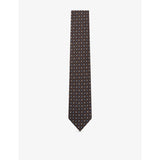 Reiss micro-square pattern linen silk blend tie (British brand)