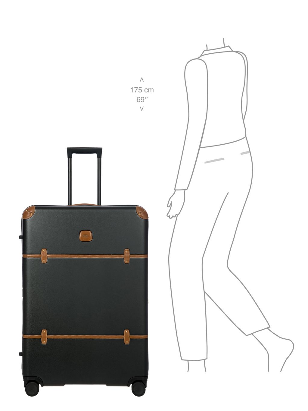 Bric's Bellagio extra-large 4-wheel expandable suitcase 82cm, imported from the UK