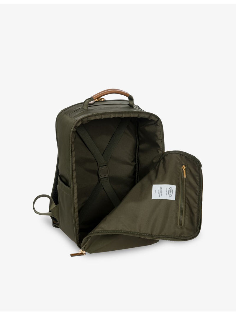 Bric's X-Collection woven underseat backpack with leather details (British brand)