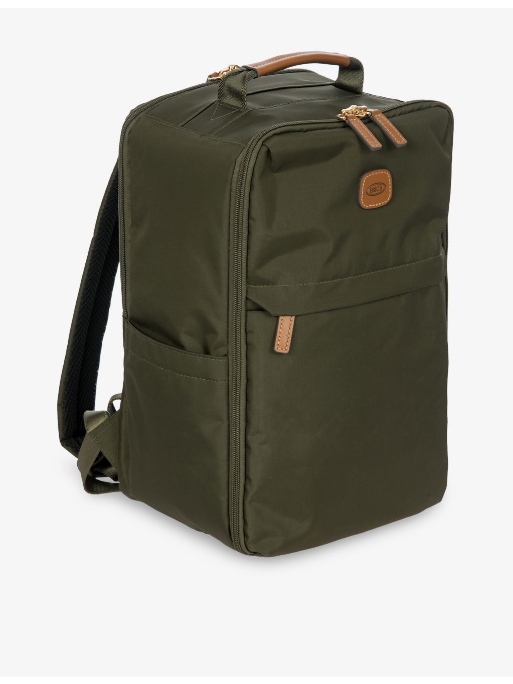 Bric's X-Collection woven underseat backpack with leather details (British brand)