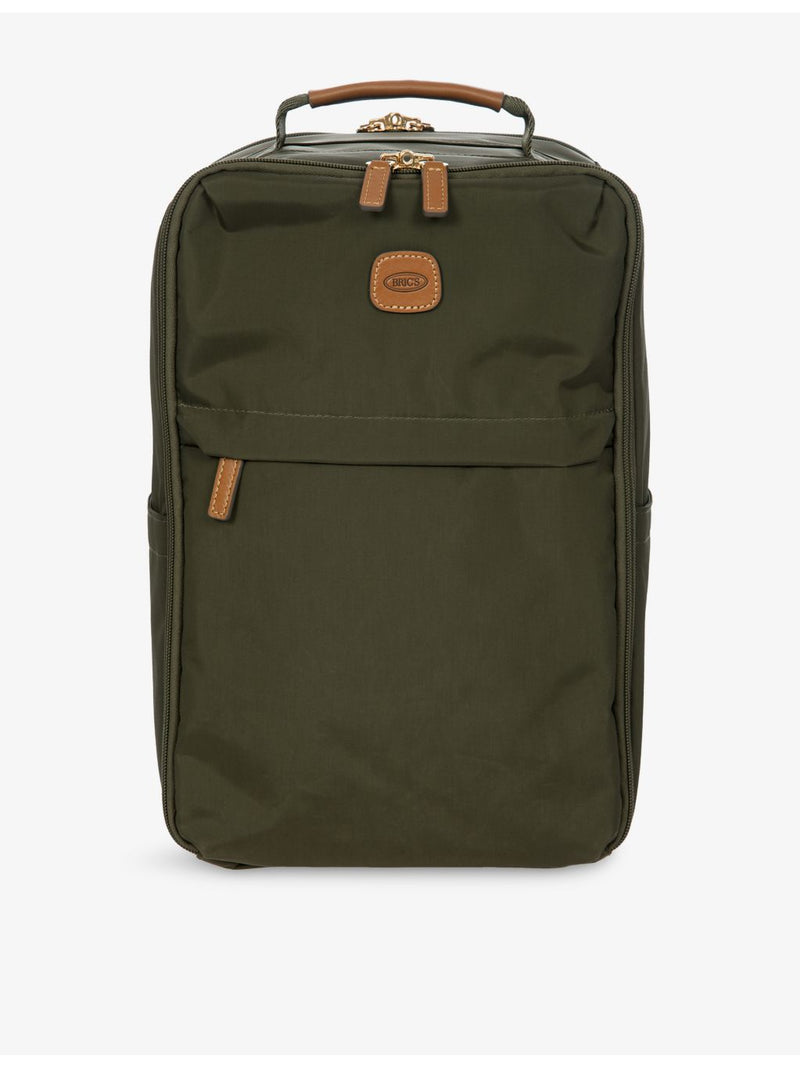 Bric's X-Collection woven underseat backpack with leather details (British brand)