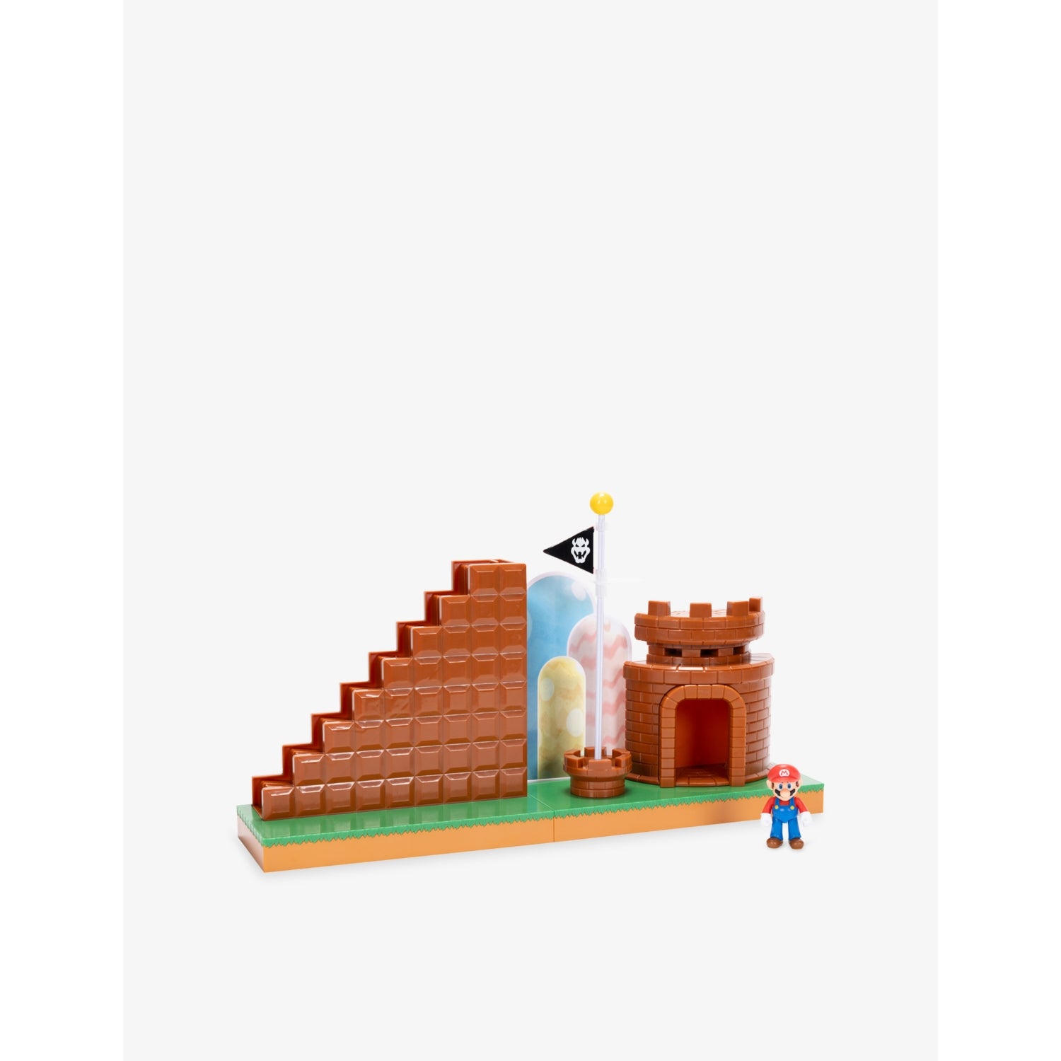 Super Mario Course Complete Flagpole playset 25cm tall (British brand)