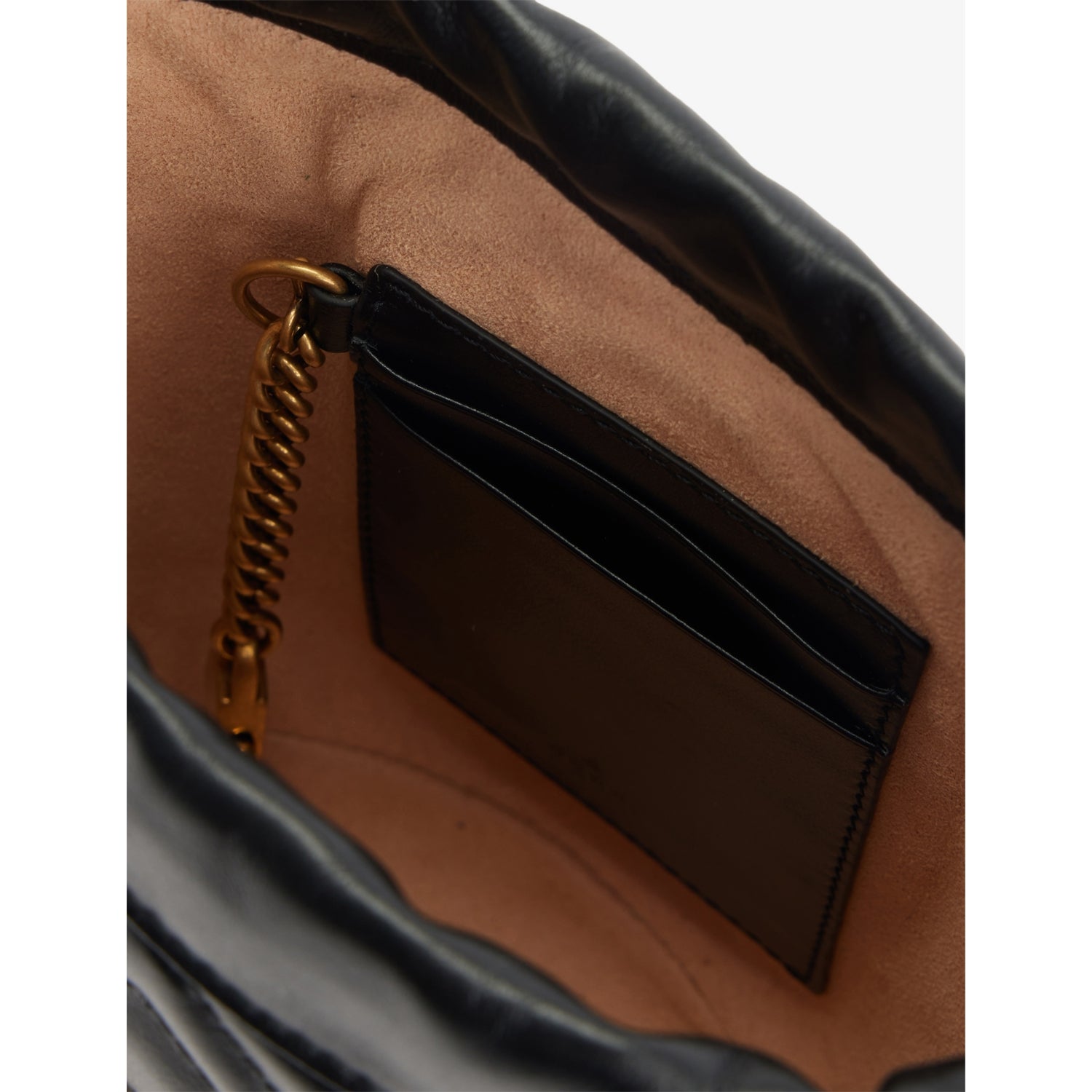 Gucci GG Marmont leather bucket bag, pre-loved (British brand)