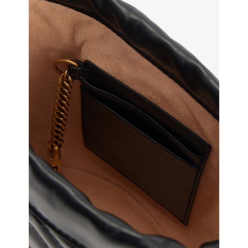 Gucci GG Marmont leather bucket bag, pre-loved (British brand)