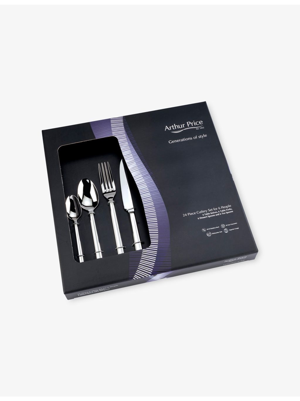 Arthur Price Everyday Classic Horizon 24-piece cutlery set, imported from the UK