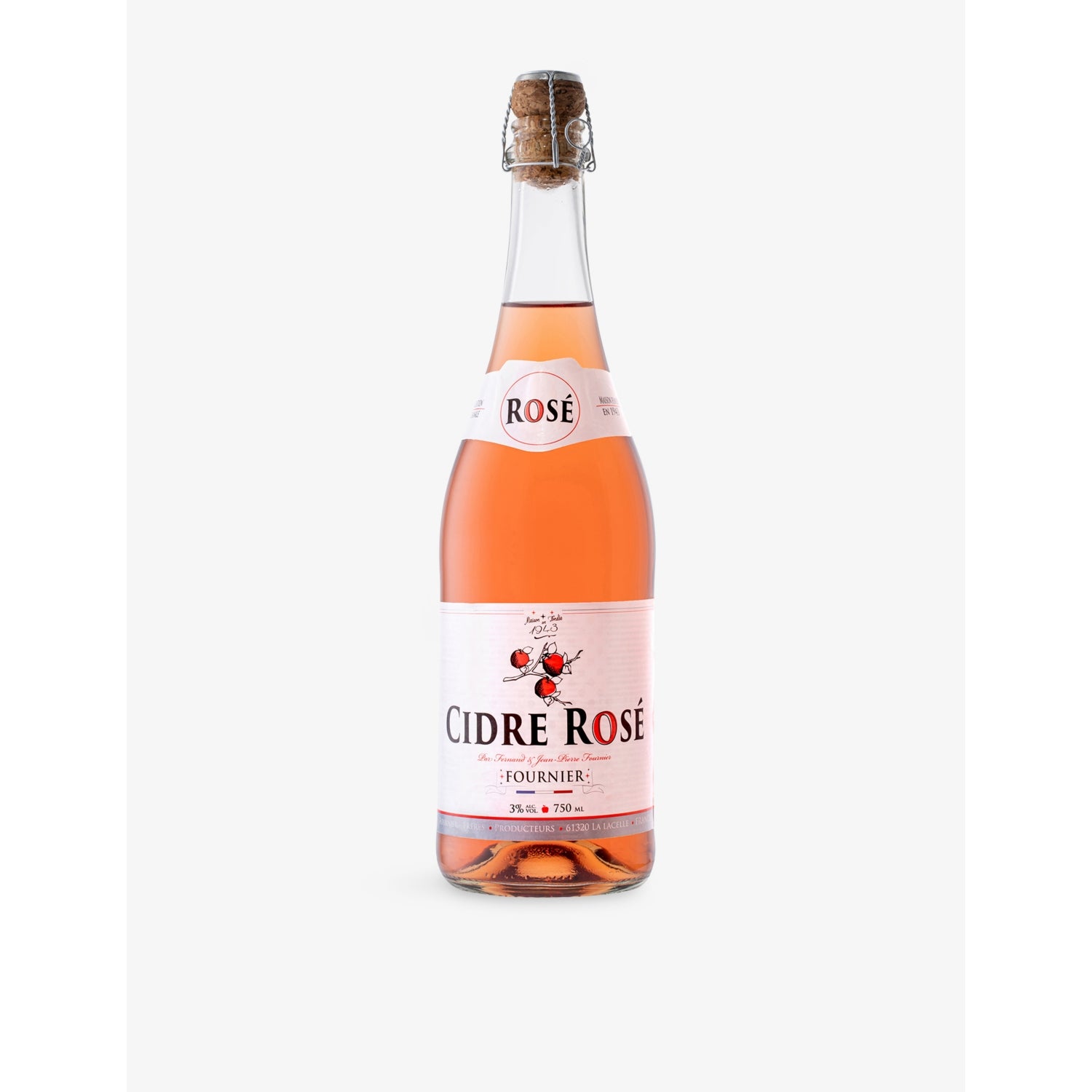 Fournier Le Cidre Rosé in a 750ml bottle, UK version