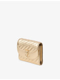Jimmy Choo quilted metallic leather wallet (British brand)