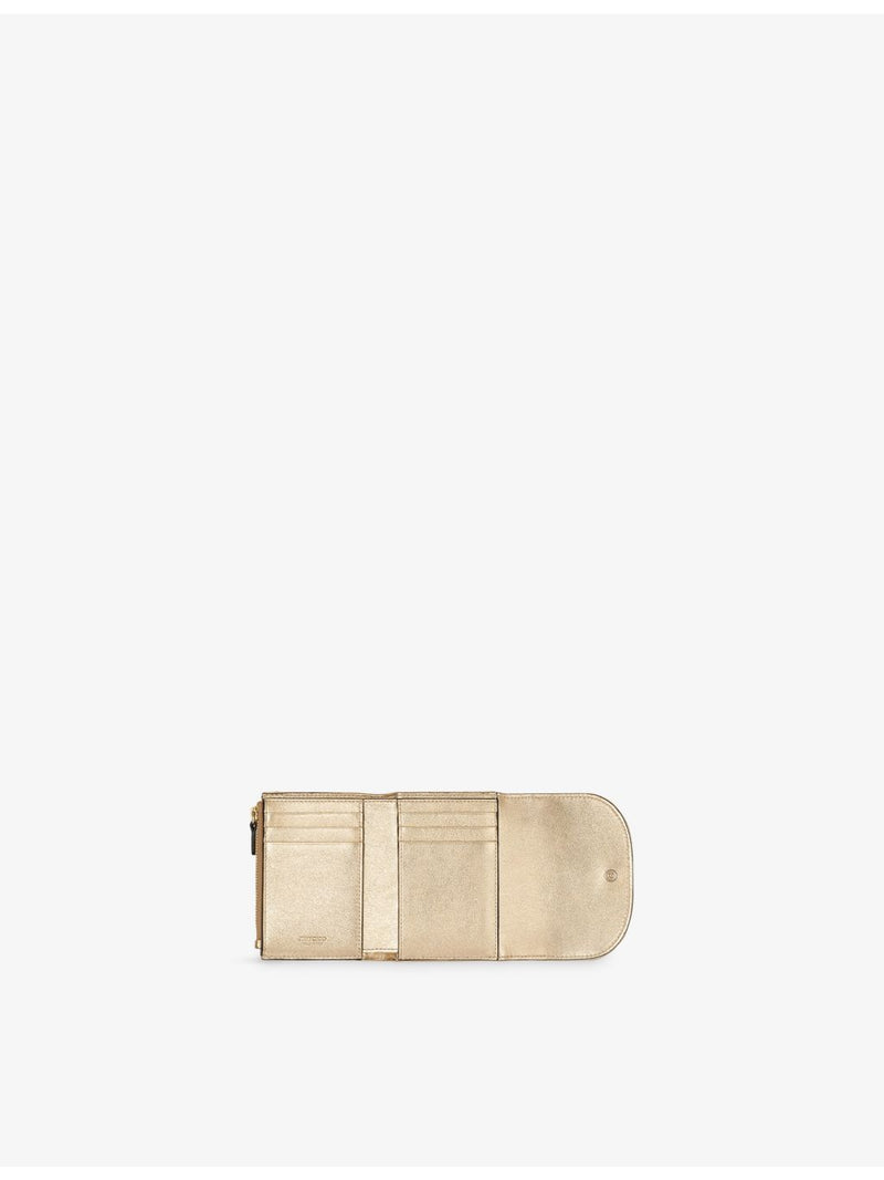 Jimmy Choo quilted metallic leather wallet (British brand)