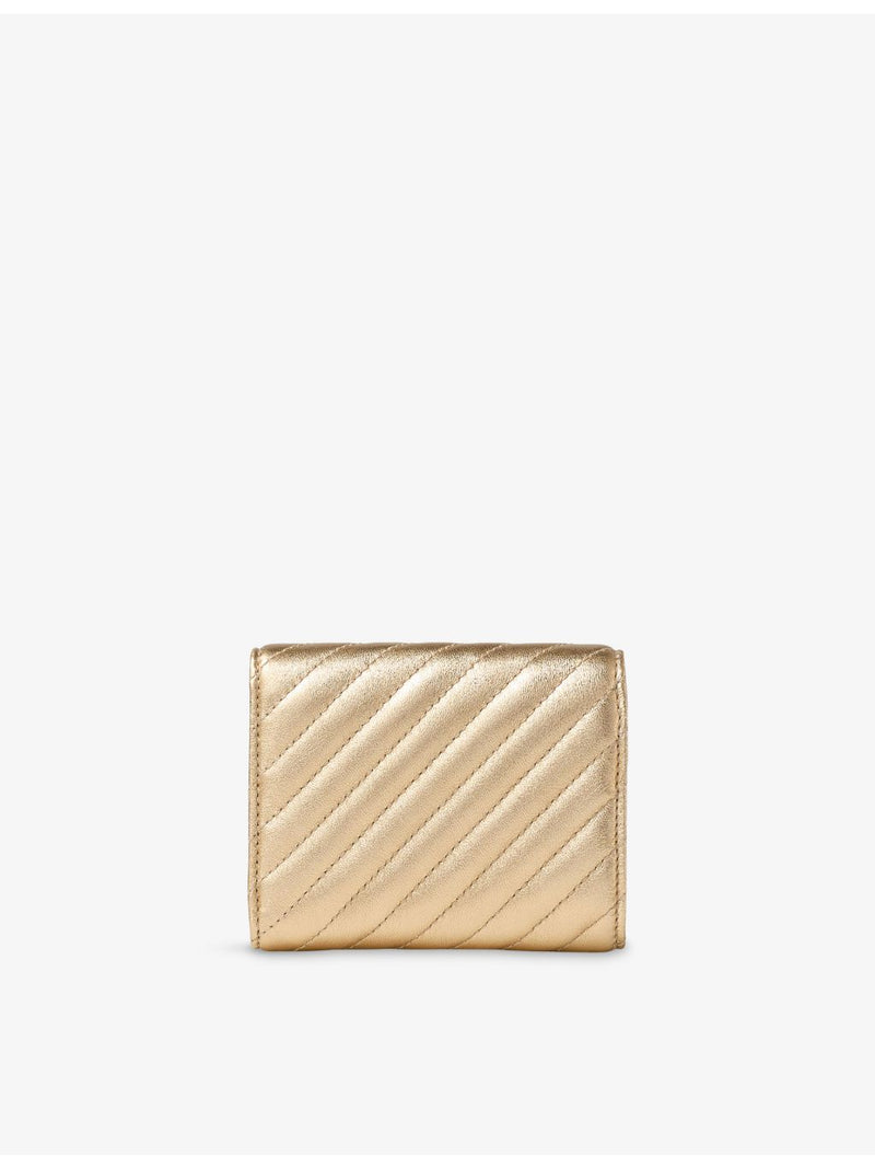 Jimmy Choo quilted metallic leather wallet (British brand)