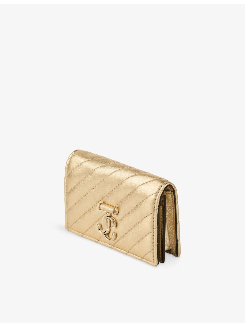 Jimmy Choo Curve Nello quilted leather cardholder 7x10cm - British product