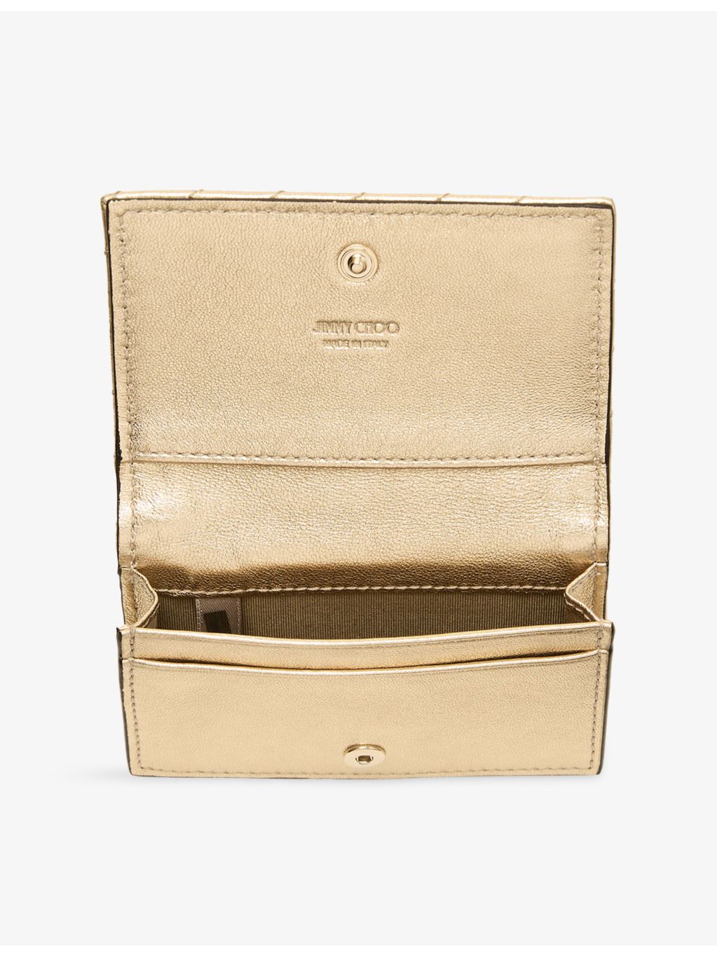 Jimmy Choo Curve Nello quilted leather cardholder 7x10cm - British product