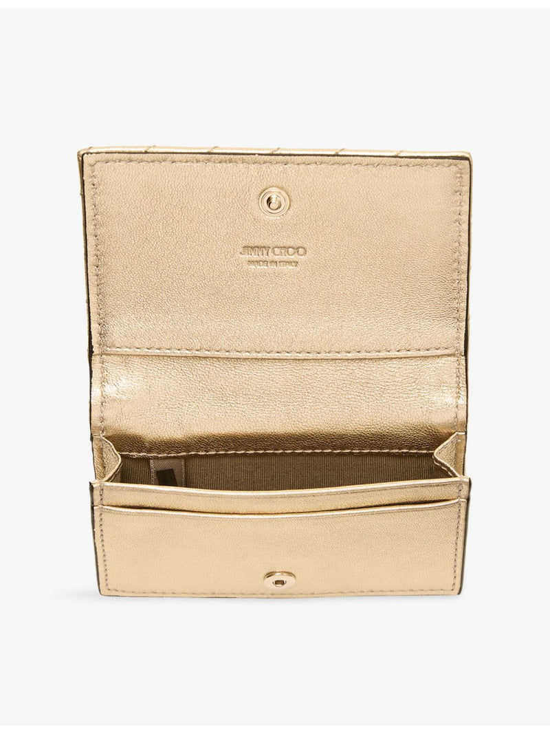 Jimmy Choo Curve Nello quilted leather cardholder 7x10cm - British product