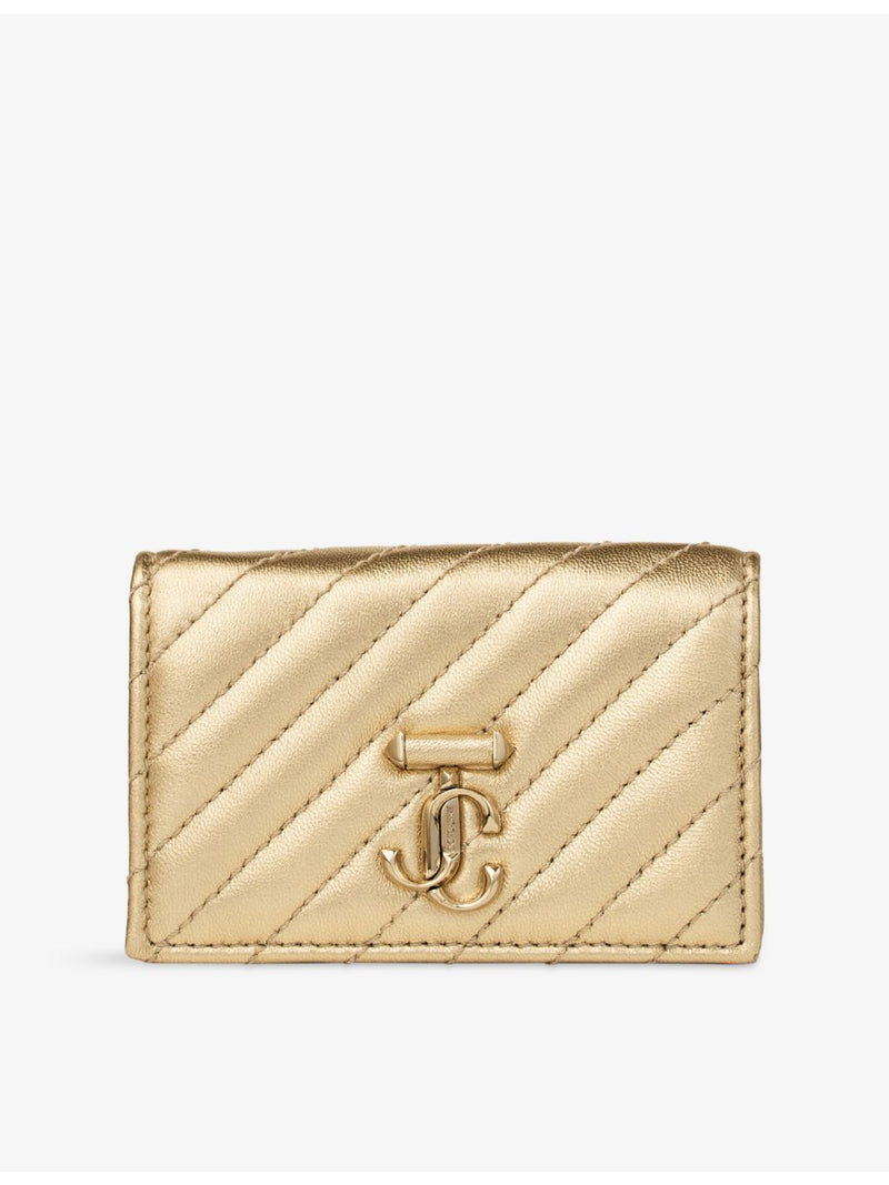 Jimmy Choo Curve Nello quilted leather cardholder 7x10cm - British product