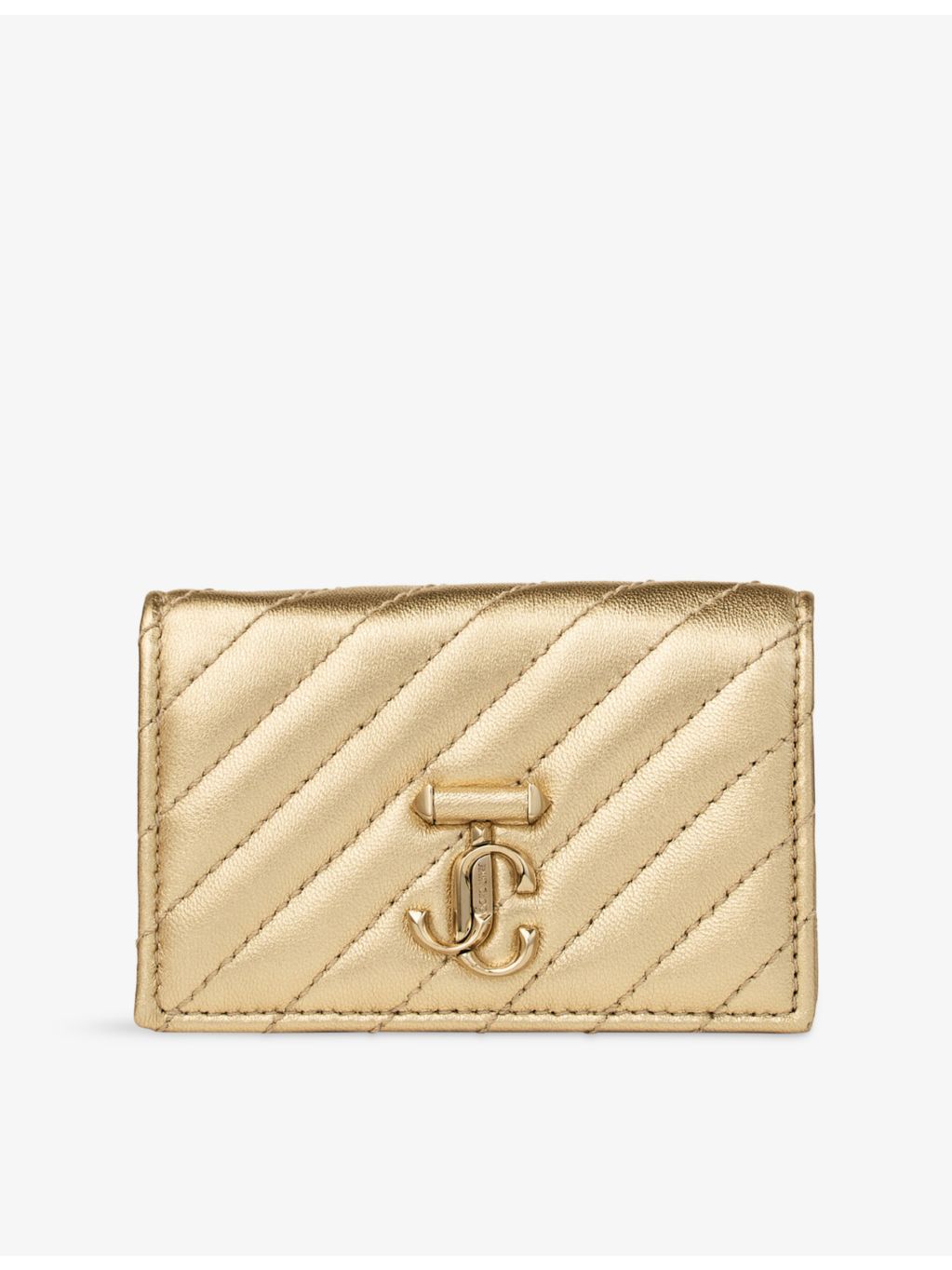 Jimmy Choo Curve Nello quilted leather cardholder 7x10cm - British product