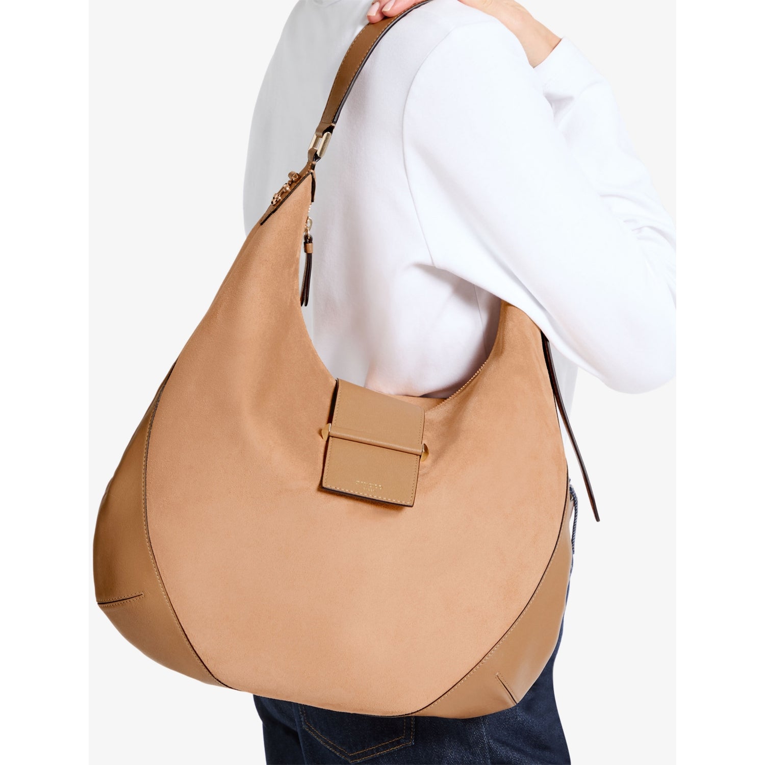 Jimmy Choo Bar Hobo medium suede shoulder bag (British brand)