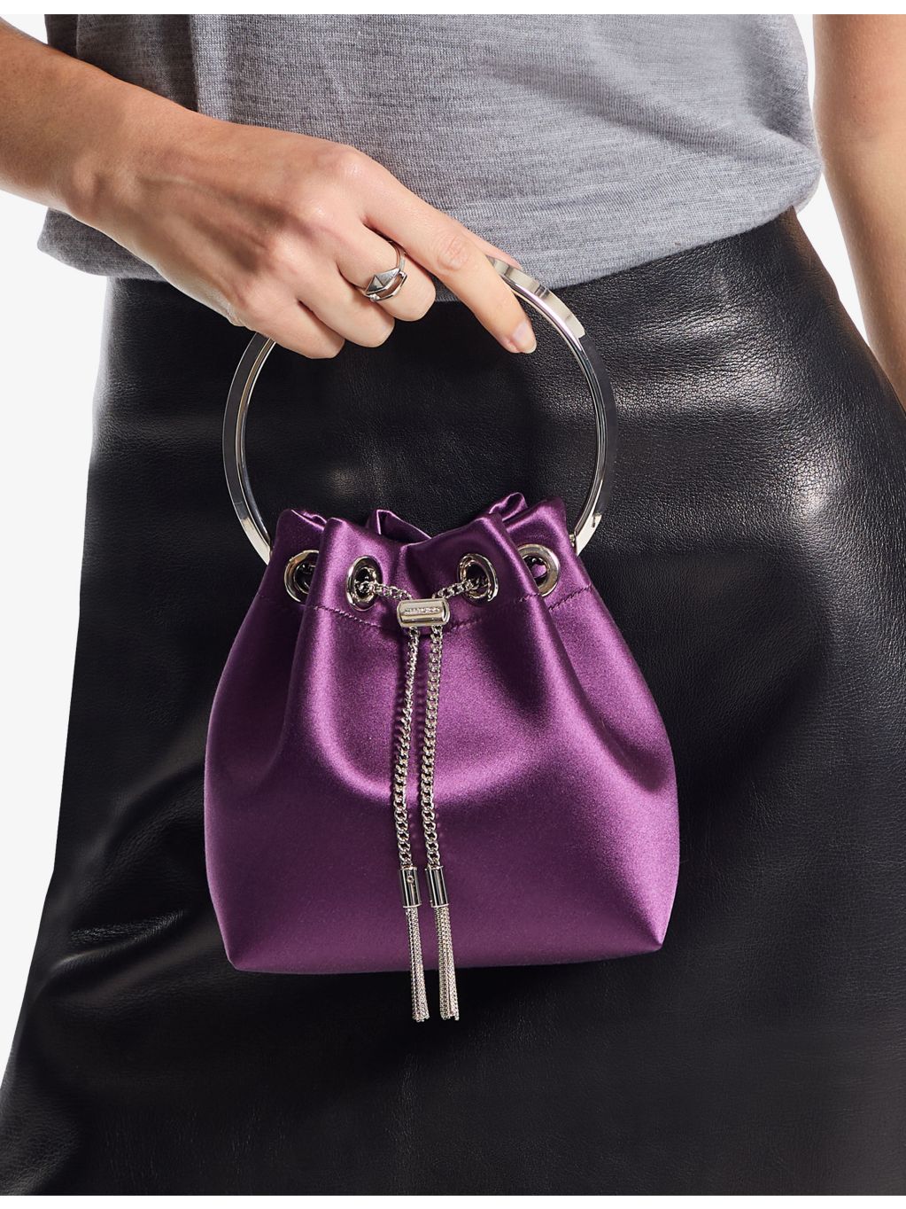 Jimmy Choo Bon Bon satin handbag small (British brand)