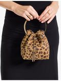 Jimmy Choo leopard print pony hair top-handle bag, imported from the UK