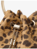 Jimmy Choo leopard print pony hair top-handle bag, imported from the UK