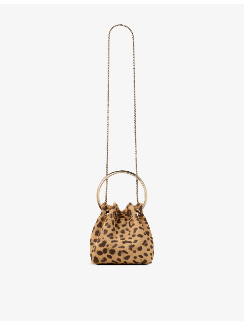 Jimmy Choo leopard print pony hair top-handle bag, imported from the UK