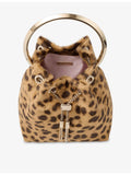 Jimmy Choo leopard print pony hair top-handle bag, imported from the UK