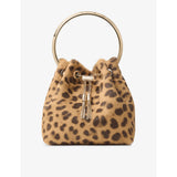 Jimmy Choo leopard print pony hair top-handle bag, imported from the UK