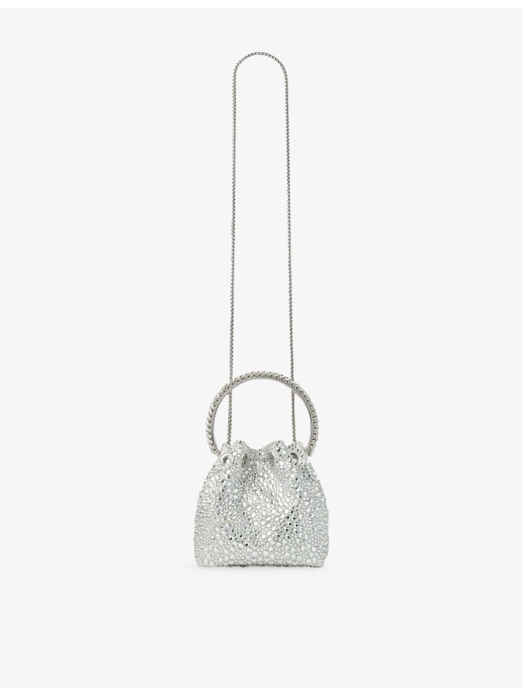 Jimmy Choo Bon Bon crystal-embellished satin handbag (British brand)
