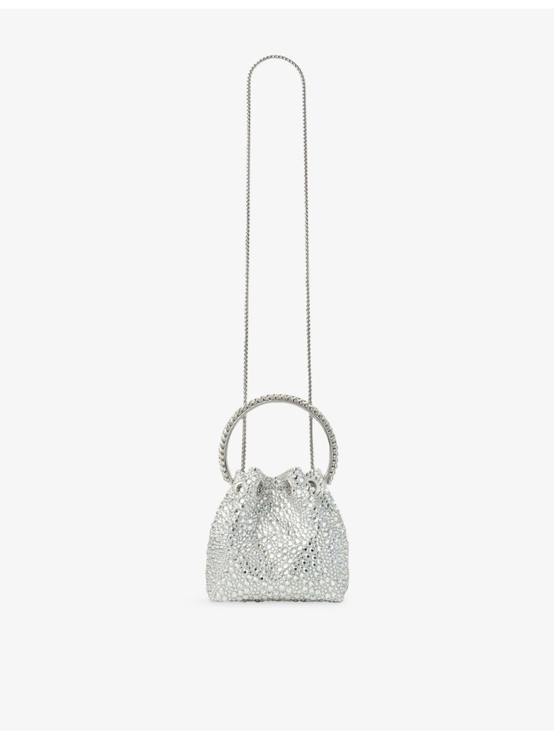 Jimmy Choo Bon Bon crystal-embellished satin handbag (British brand)