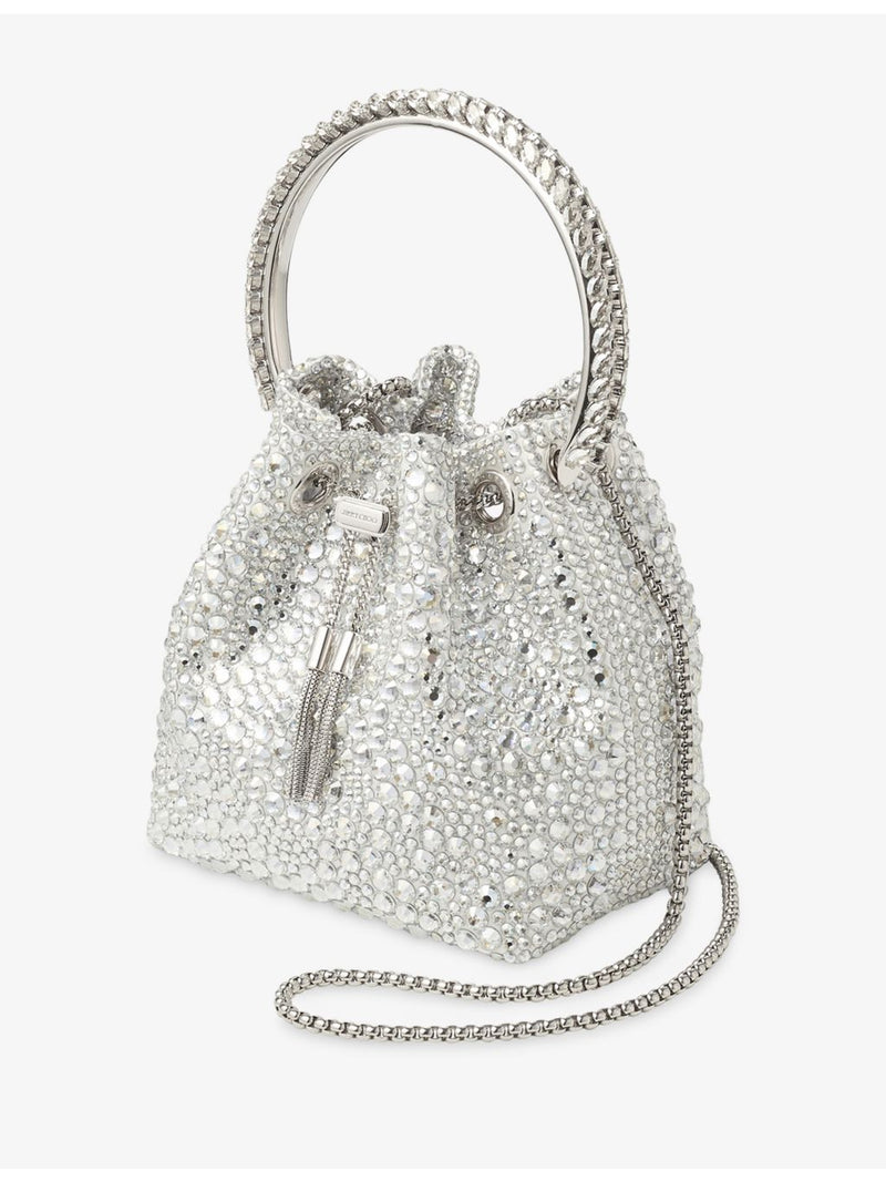 Jimmy Choo Bon Bon crystal-embellished satin handbag (British brand)