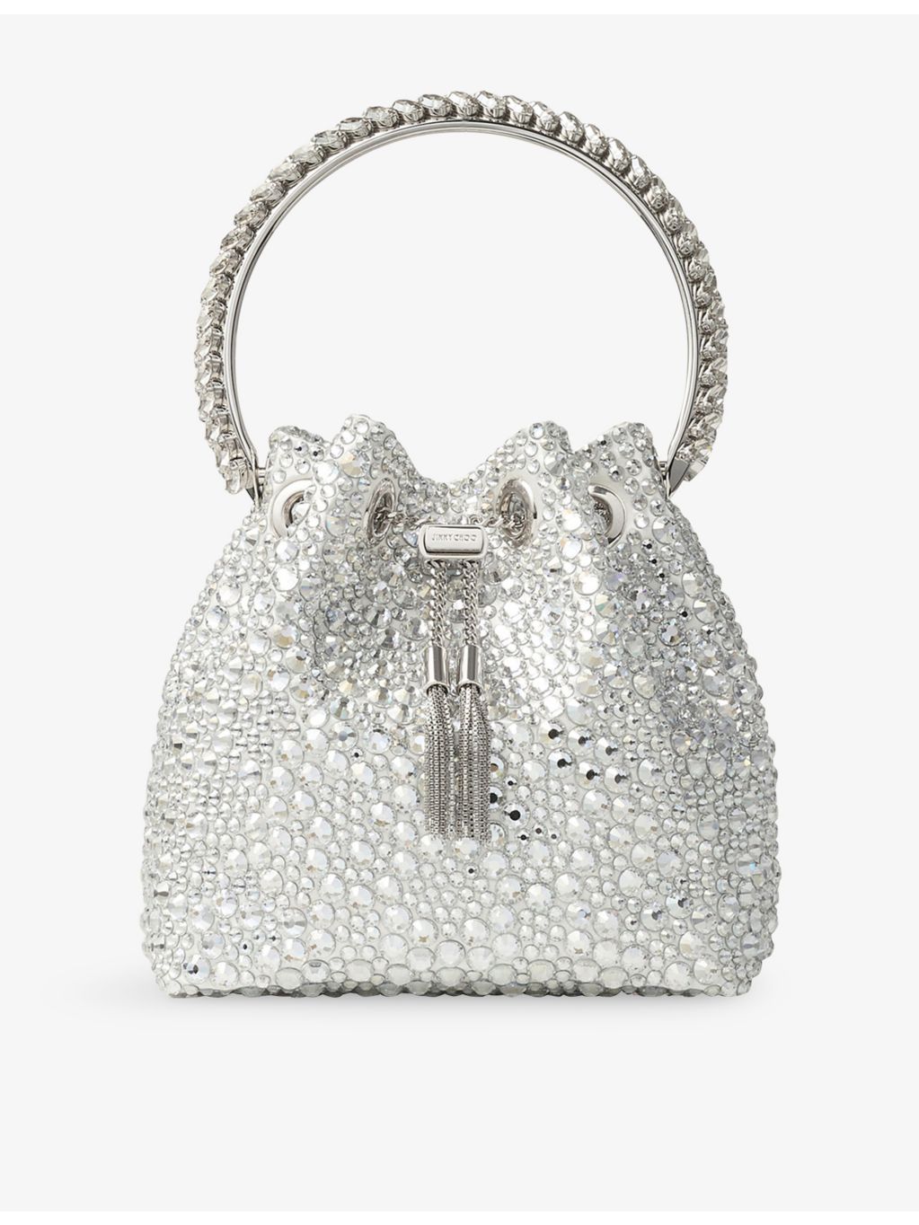 Jimmy Choo Bon Bon crystal-embellished satin handbag (British brand)