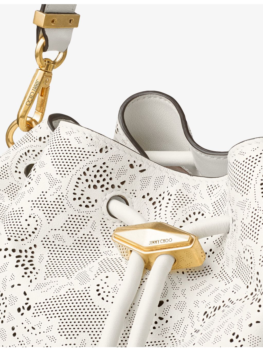 Jimmy Choo Cinch medium lace shoulder bag, floral pattern (British brand)