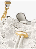 Jimmy Choo Cinch medium lace shoulder bag, floral pattern (British brand)