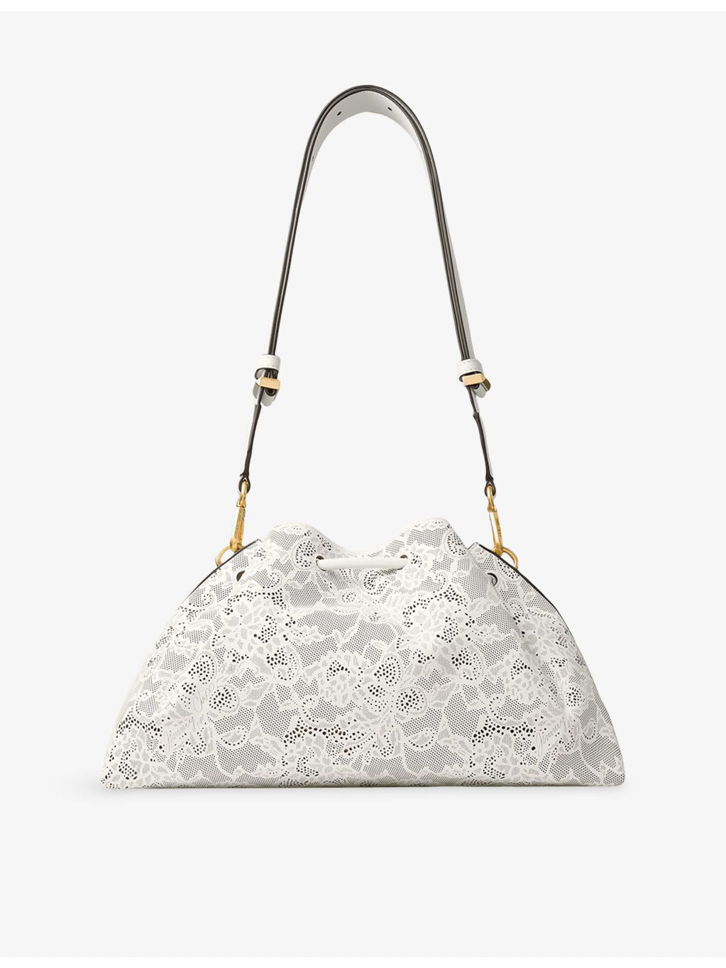 Jimmy Choo Cinch medium lace shoulder bag, floral pattern (British brand)