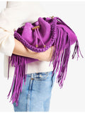 Jimmy Choo Cinch medium fringe suede handbag - British product