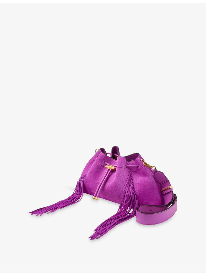 Jimmy Choo Cinch medium fringe suede handbag - British product