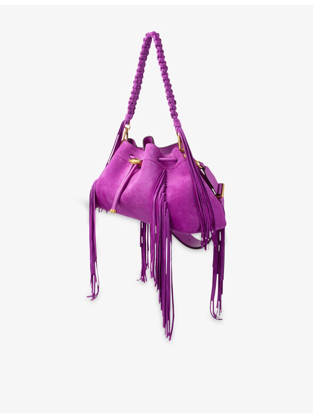 Jimmy Choo Cinch medium fringe suede handbag - British product