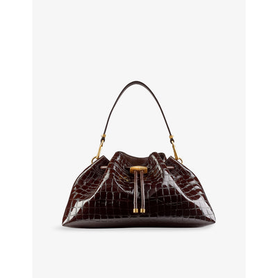 selfridges Jimmy Choo Cinch Medium Croc-Embossed Leather Shoulder Bag- Buy online at McGrocer