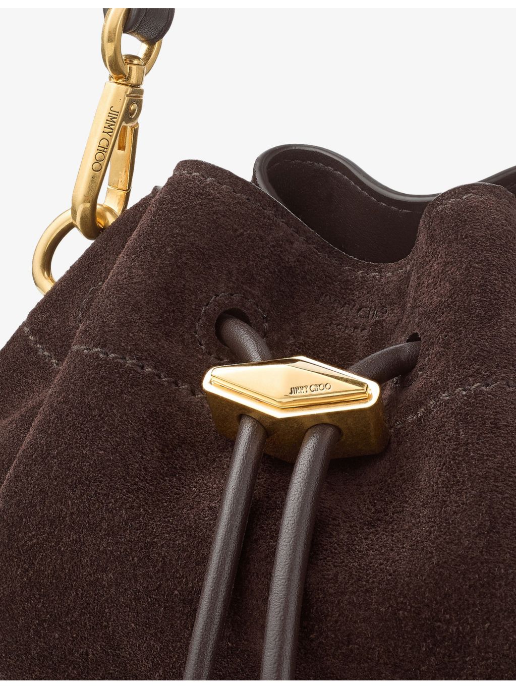 Jimmy Choo Cinch small suede bucket bag - British product