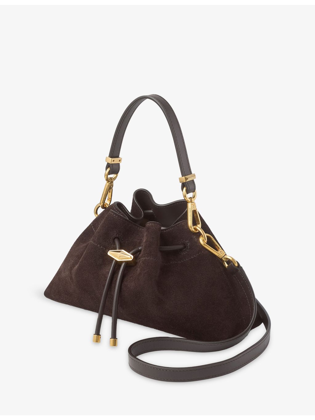 Jimmy Choo Cinch small suede bucket bag - British product