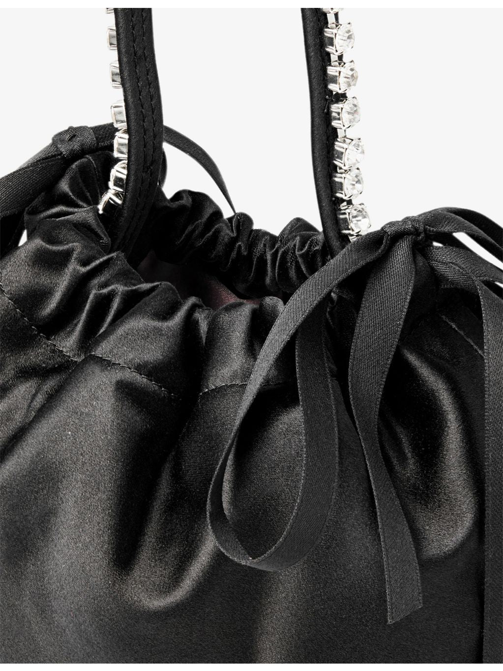 Jimmy Choo satin drawstring mini top handle shoulder bag, UK version