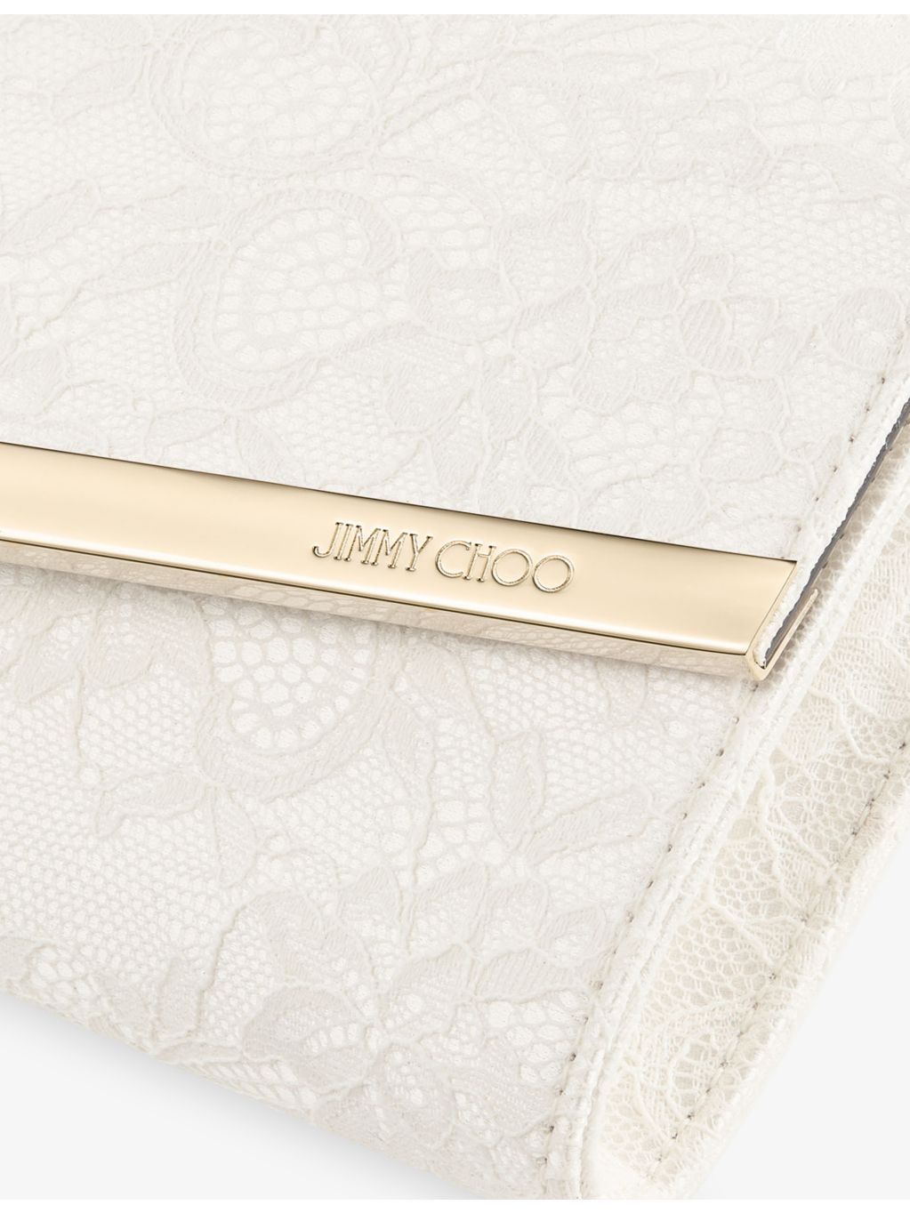 Jimmy Choo lace clutch bag with detachable chain strap (British brand)